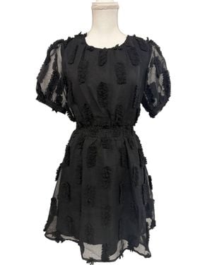 Thml Womne's Short Sleeve Mini Dress - Black