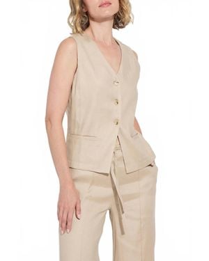 Lyssé Nixie Linen Gilet - Natural