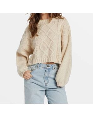 Billabong Modern Love Bishop Sleeve Sweater - Natural