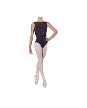 ENERGETICS Lexi Ladies High Neck Mesh Tank Leotard - Blue