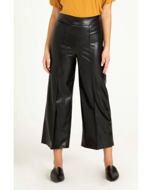Another Love Sparkle Faux Leather Ankle Pant - Black