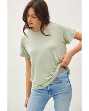 Be Cool Everyday Modal Short Sleeve Top - Green