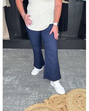 Aryeh Wide Leg Ankle Pants - Blue