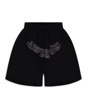 Sp5der Og Web V2 Rhinestone Shorts - Black