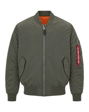 Alpha Industries Sage Ribbed Trim Padded Bomber Jacket - Green