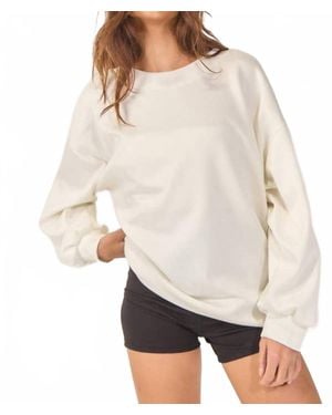 Bucketlist Bow-Back Oversized Sweatshirt - White