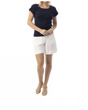 Orientique Knit Essentials Squareneck Top - Blue