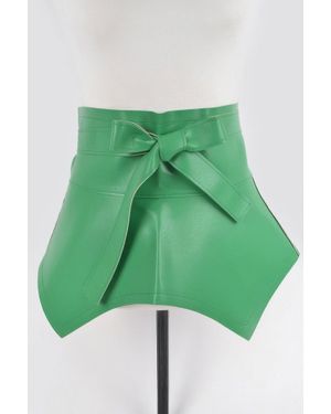 Fashnzfab Faux Leather Skirt Belt - Green