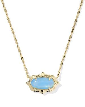 Kendra Scott Elisa Scallop Frame Short Pendant Necklace - Blue