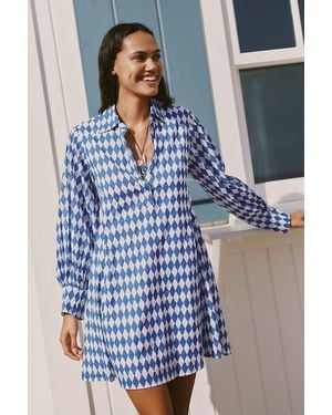 Ro's Garden Chloe Short Dress - Blue