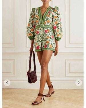 FARM Rio Gaarden Tapestry Romper - Natural