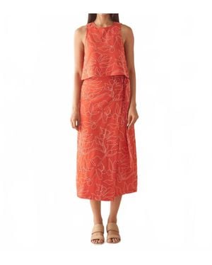 Omika Sammi Midi Skirt - Red