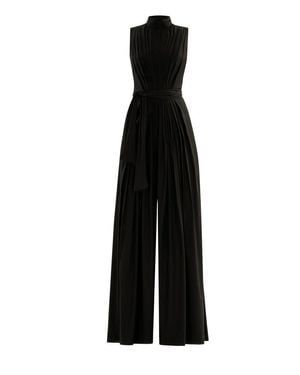 Saiid Kobeisy Satin Jumpsuit - Black