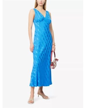 RIXO London Sandrine Dress - Blue