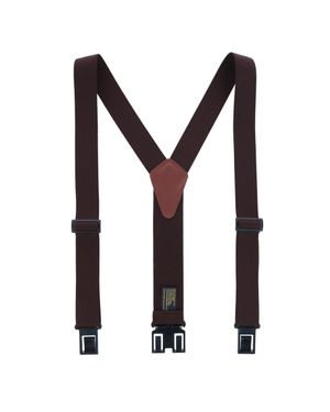 Perry Suspenders Elastic 1.5 Inch Wide Hook End Suspenders - Black