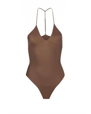 DOS GARDENIAS Bella Halter One Piece - Brown