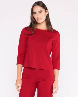 Ripley Rader Ponte Knit Top - Red