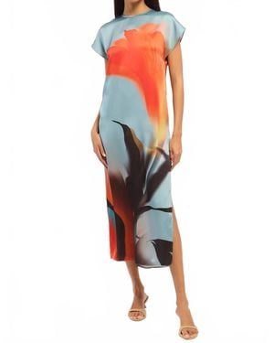 MISA Los Angles Lenna Midi Dress - Red