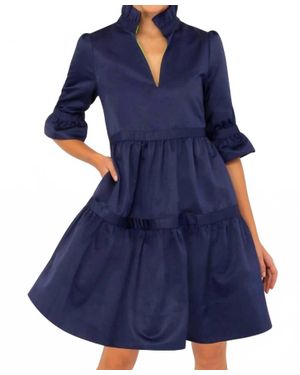 Gretchen Scott Faille Dress - Blue