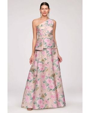 JS Collections Mia One Shoulder Gown - Pink