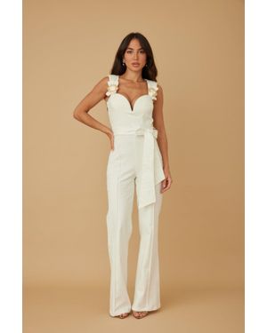 TRUEDAMES Intertwined Ring Detail With Strap Jumpsuit - Natural