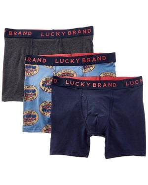 Lucky Brand 3pk Stretch Boxer Brief - Blue