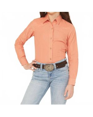 Cinch Girls Cruel Stripe Long Sleeve Shirt - Blue