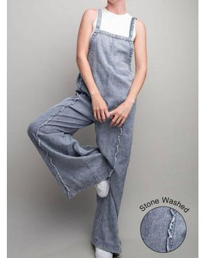 Eesome Pinstripe Jumpsuit - Gray