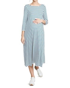 HATCH Marina Maternity Dress - Blue