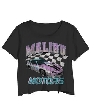 Prince Peter Malibu Motors Cropped Top - Black
