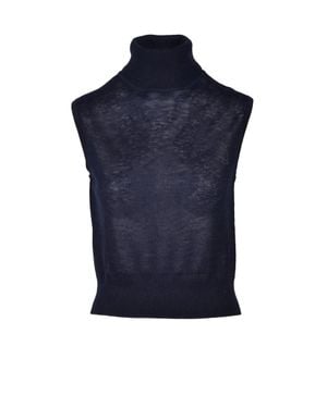 Wild Cashmere Silk And Cashmere Top - Blue