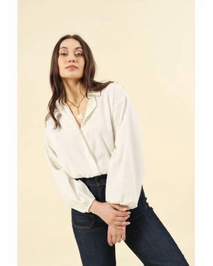 Omika Nero Button Down Blouse - Natural