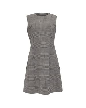 Theory Plaid Mini Dress - Gray