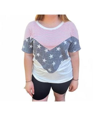 7Th Ray Stars And Stripes Chevron Tee - Blue