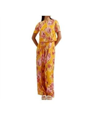 Ted Baker Blurred Floral Pant - Orange