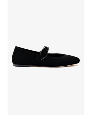 Larroude Verona Ballet Flat Shoes - Black