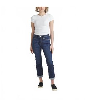 Jag Carter Mid Rise Girlfriend Jeans - Blue