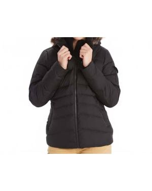 Marmot Ithaca Lightweight Faux Fur Trim Puffer Jacket - Black