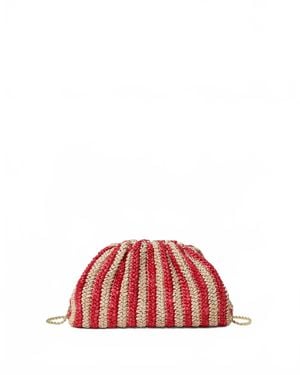 Loeffler Randall Bailey Crochet Clutch Bag - Red