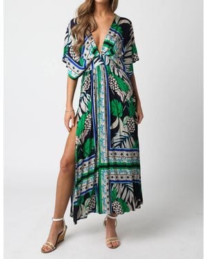 Olivaceous Sondra Floral Maxi Dress - Green