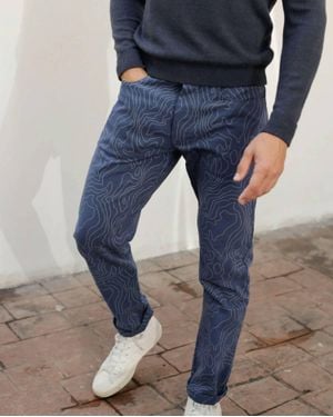 Alex Crane Canvas Cham Pant - Blue