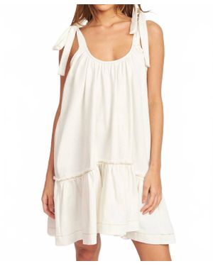 JACQUIE THE LABEL Mini Denim Dress - White