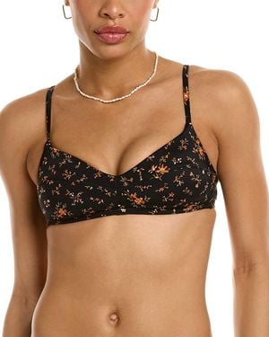 Madewell Ora Seamed Bikini Top - Black