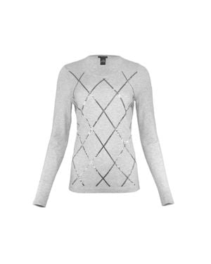 J'Envie/Eli Mayfair Argyle Sweater - Gray
