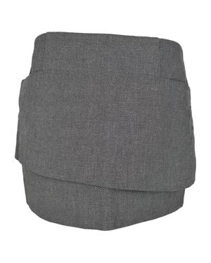 Acne Studios Tweed Asymmetric Mini Skirt - Gray