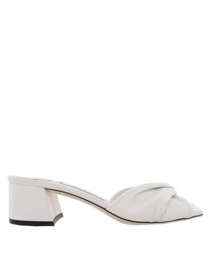 Jimmy Choo Lyn 45 Nappa Leather Mules - White