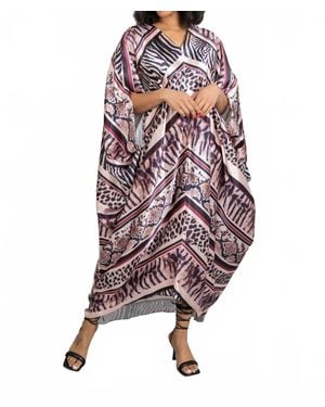 Kara Chic Chic Kaftan Dress - Purple