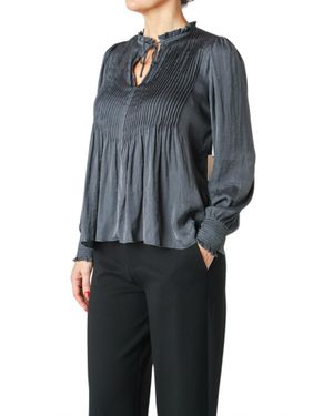 Dex Pintuck Blouse - Blue