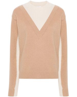 Rabanne Classic Round Neck Pullover With Silhouette - Natural