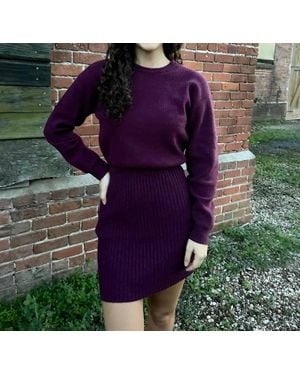 Design History Kaden Sweater Dress - Purple
